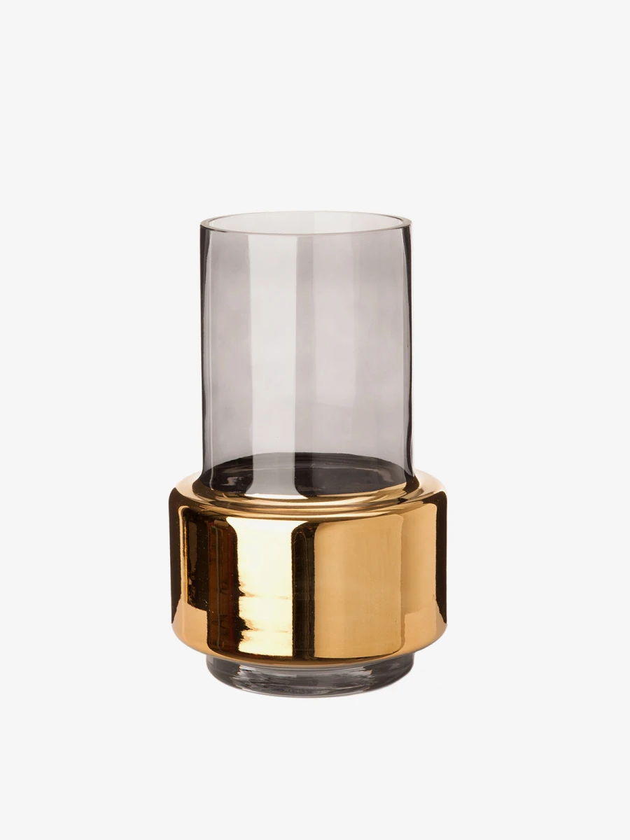 VASE LOBBY SMOKE GOLD M 
