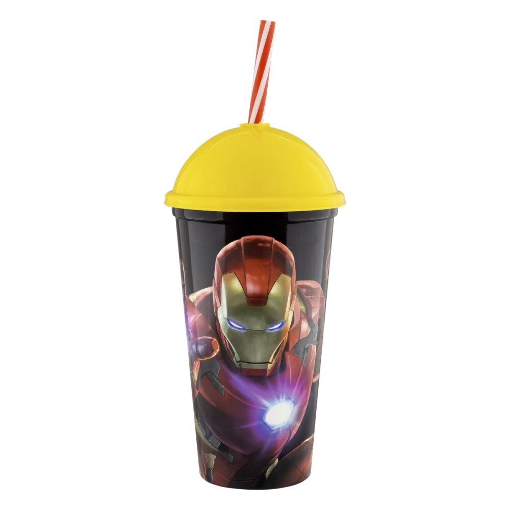 Vaso Shake 500 Ml Plástico Iron Man BAZAR PLASTICO VASO SHAKE 500 ML IRON MAN 8637