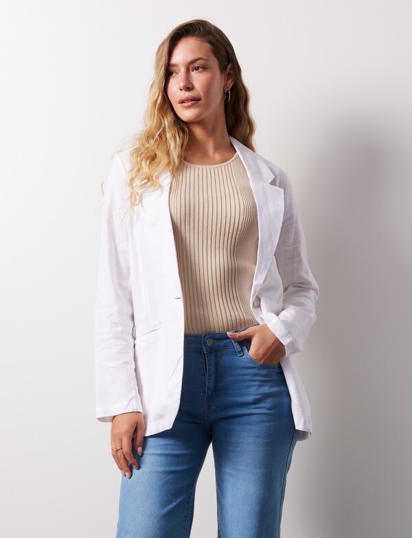 Blazer Lino BLANCO