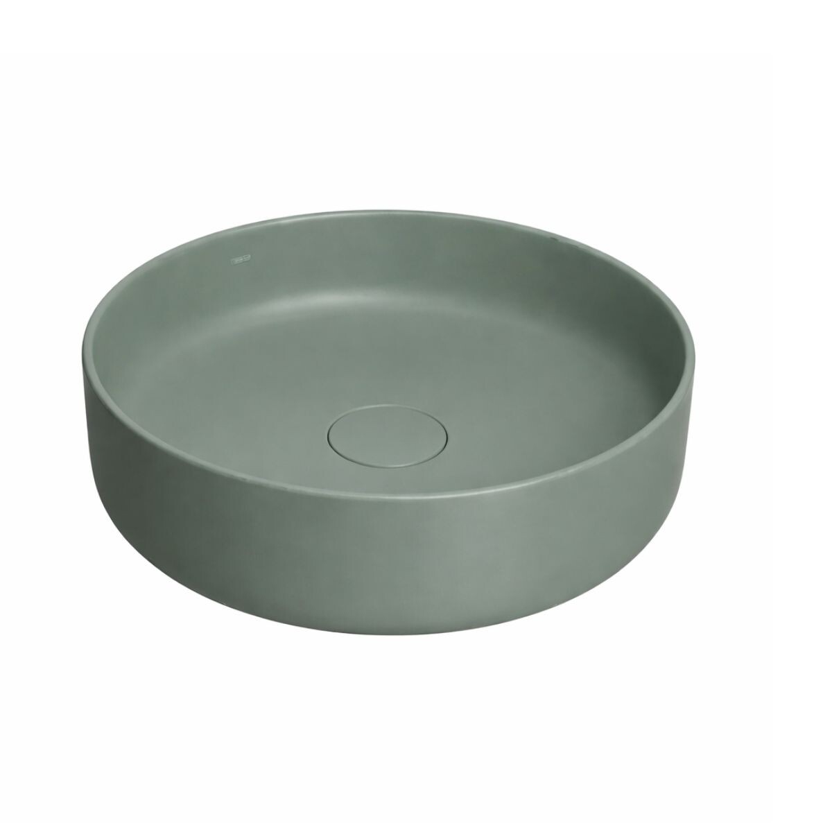 Bacha De Apoyo Redonda 40 Cm Verde Salvia Mate Deca 