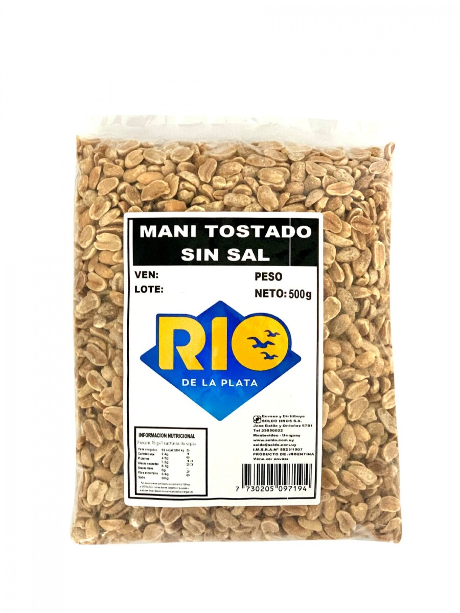 SNACK MANI PELADO TOST RIO DE LA PLATA 500G S/SAL 