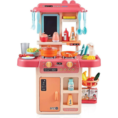 Set De Cocina Completa De 42piezas C/Música 63x45cm Rosa