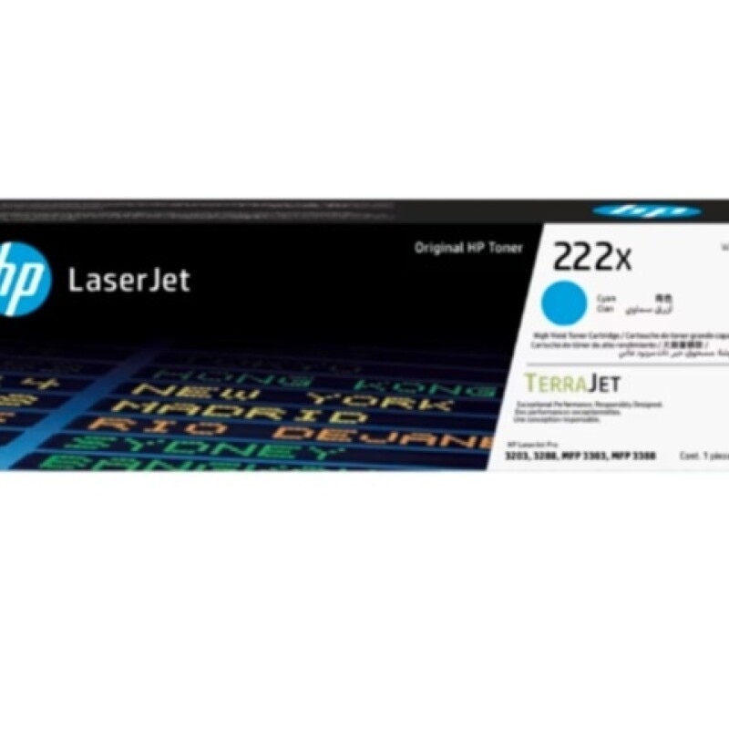 HP - 222X - Toner cartridge - Cyan - ORIGINAL LASERJET TON HP - 222X - Toner cartridge - Cyan - ORIGINAL LASERJET TON