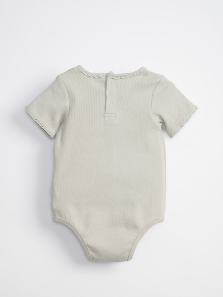 Body manga corta rib Verde