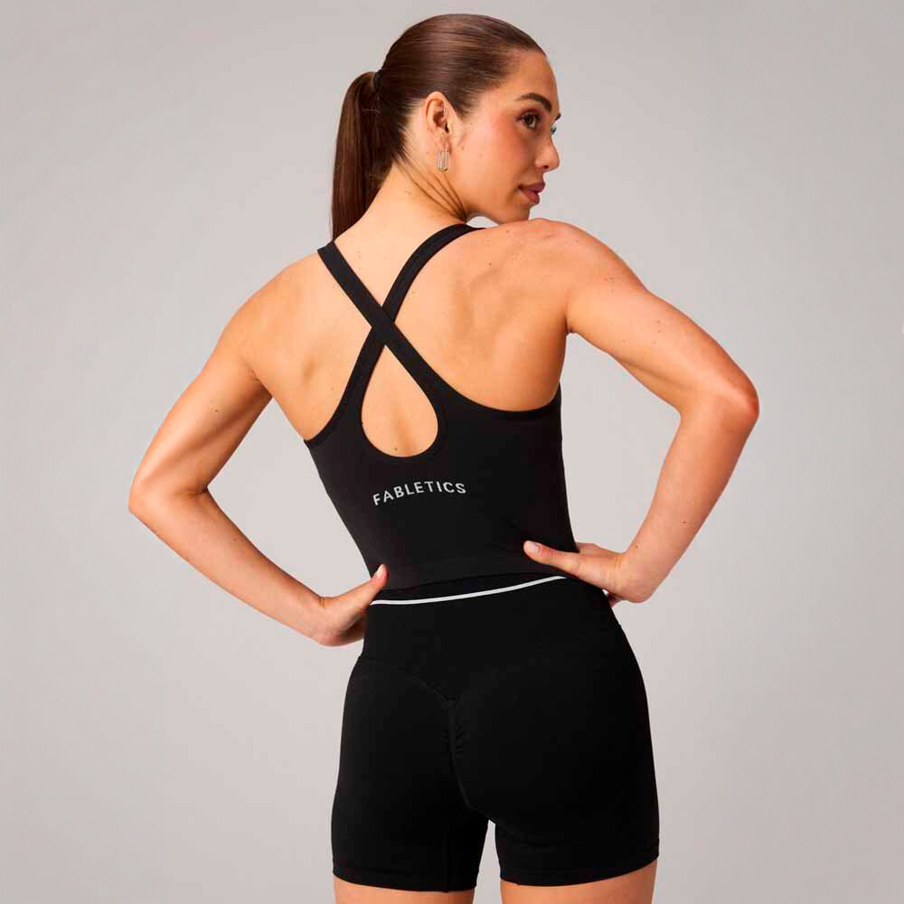 Bividi Seamless Built-In Bra Bividi Mujer Black/classic White Fabletics