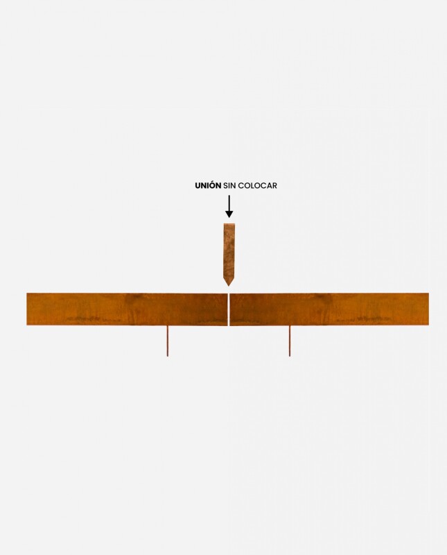 Union Estaca para Fleje separador de ACERO CORTEN - Modelos: *7cm *10cm* 15cm* Union Estaca para Fleje separador de ACERO CORTEN - Modelos: *7cm *10cm* 15cm*