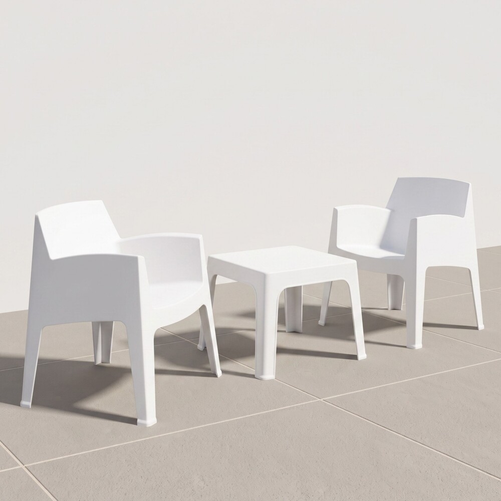 Set de Jardín Mesa + 2 sillas - Magna Master Blanco
