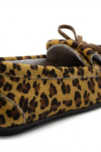Mocasin Animal Print Camel