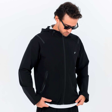 Campera Cape de Hombre Negro