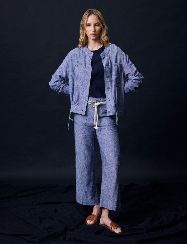 Chaqueta Lino AZUL