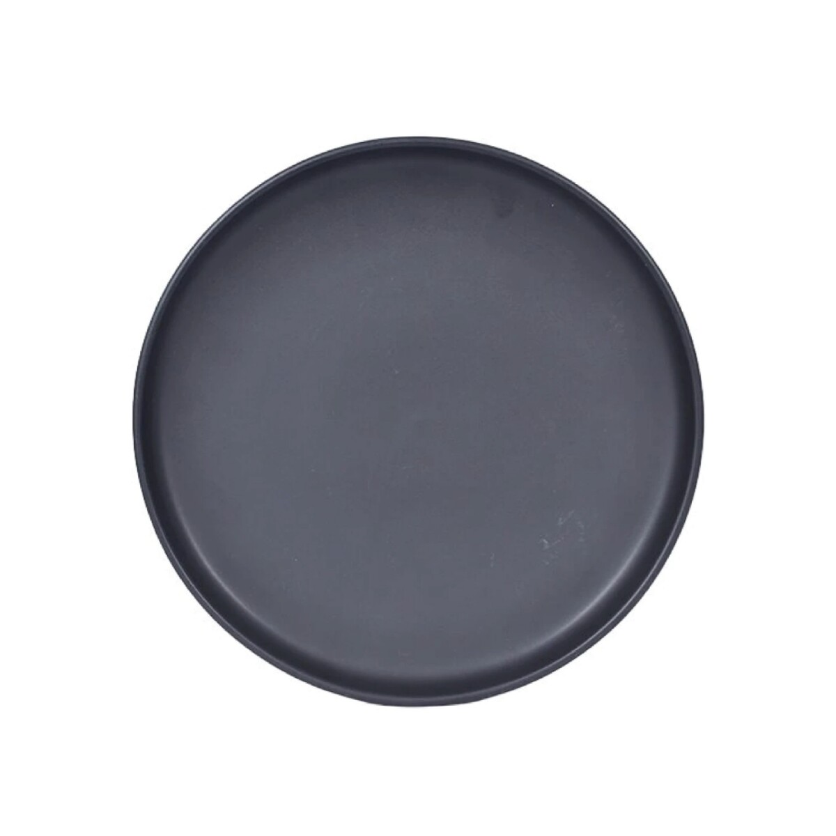 PLATO DE MESA D27CM PRAGA BORDE RECTO NEGRO 