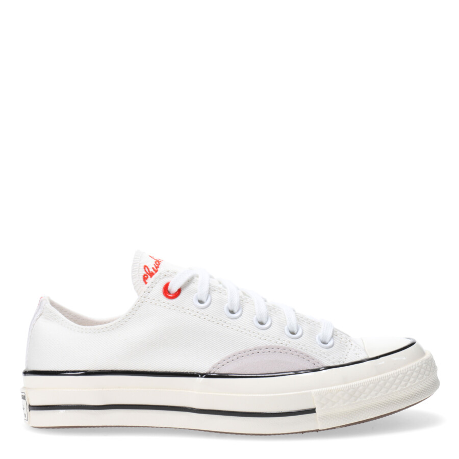 Championes Unisex Converse Chuck 70 Blanco - Gris - Rojo