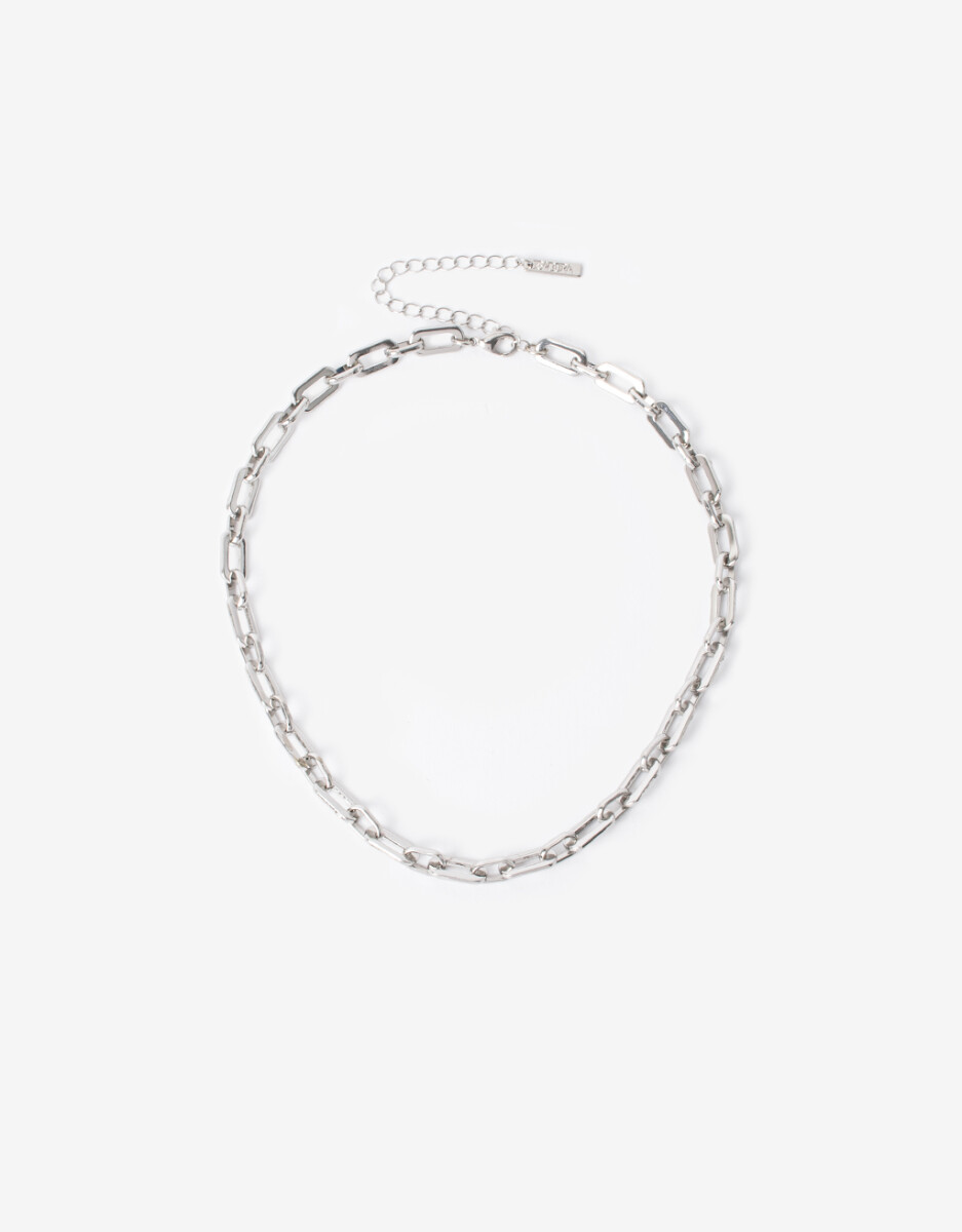 Collar Corto Eslabon Metálico. 