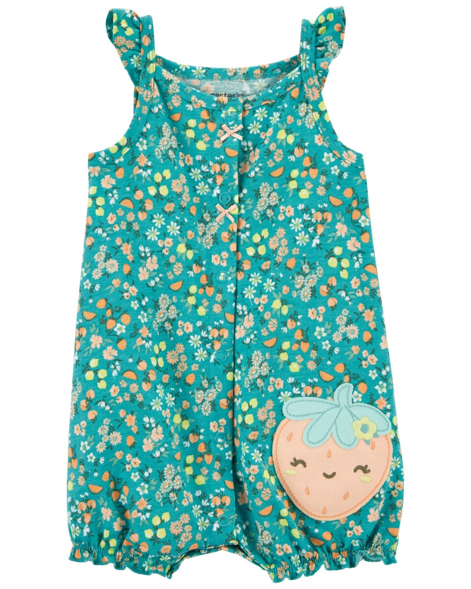 Monito bombachudo de algodón diseño floral 