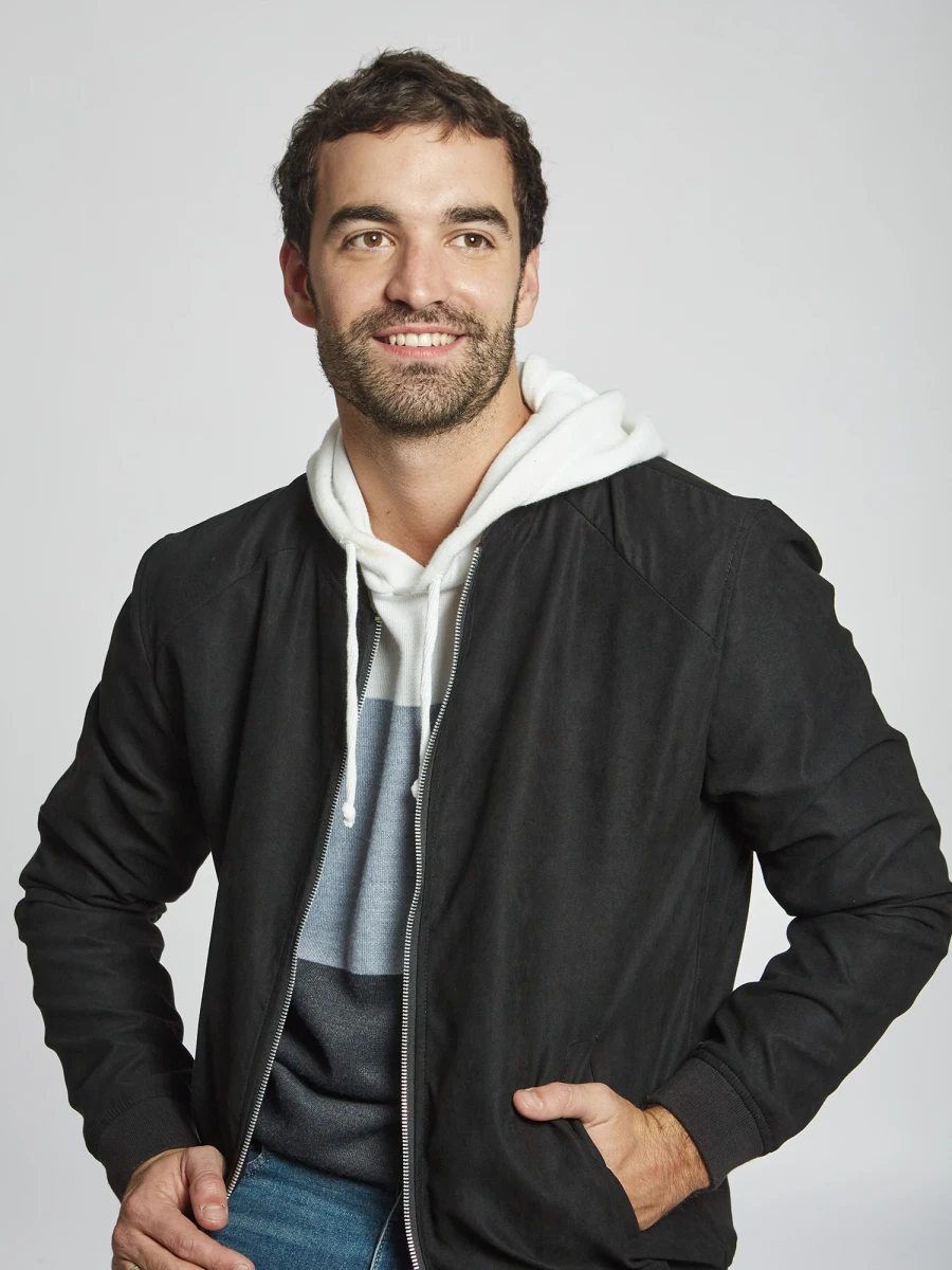 Campera bomber gamuza - negro 