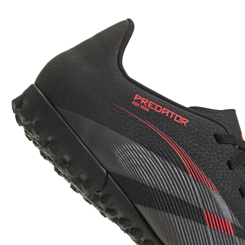 Championes Unisex Adidas Futbol 5 Predator Club TF Negro - Rojo