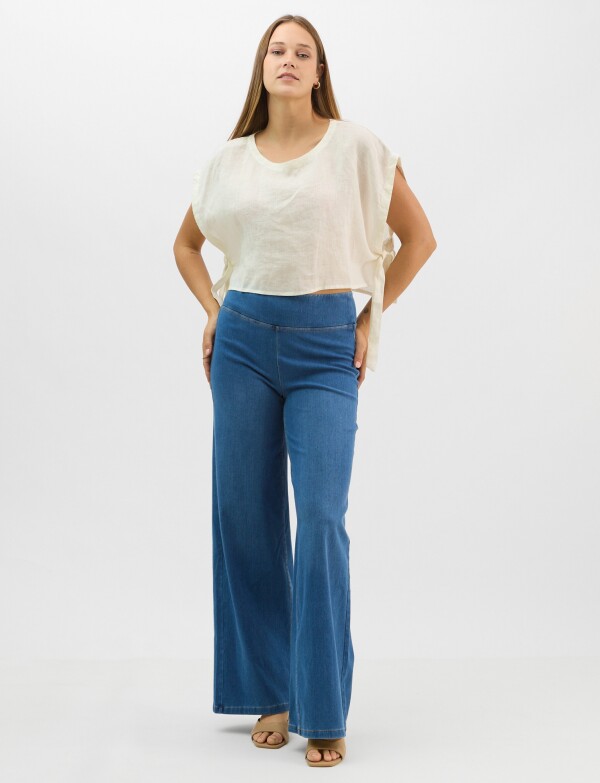 Jegging Estilo Palazzo Con Cintura Elástica JEAN