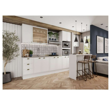 Bajo Mesada Americana 2 Puertas 80cm Blanco