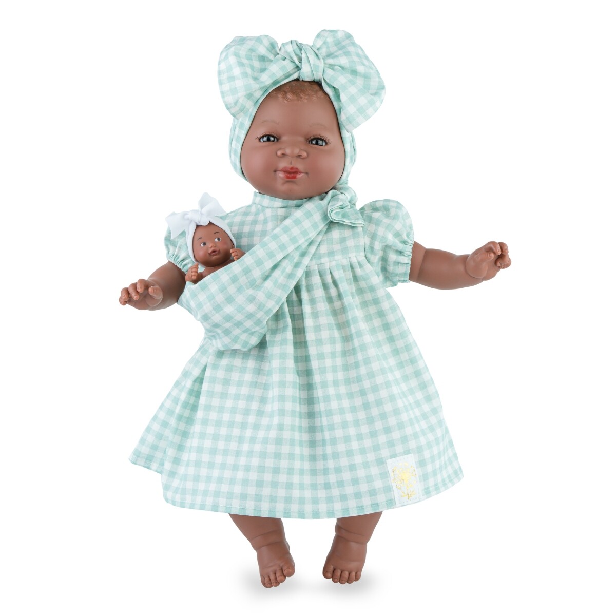 Bebote Maria con Bebe Vichy Menta Estuche 45 cm 