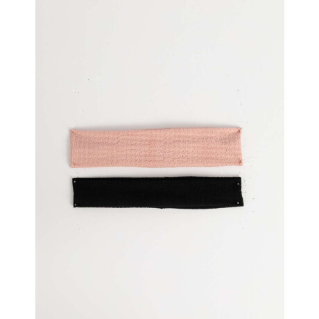 Set De Vinchas Texturadas Combinacion Bicolor