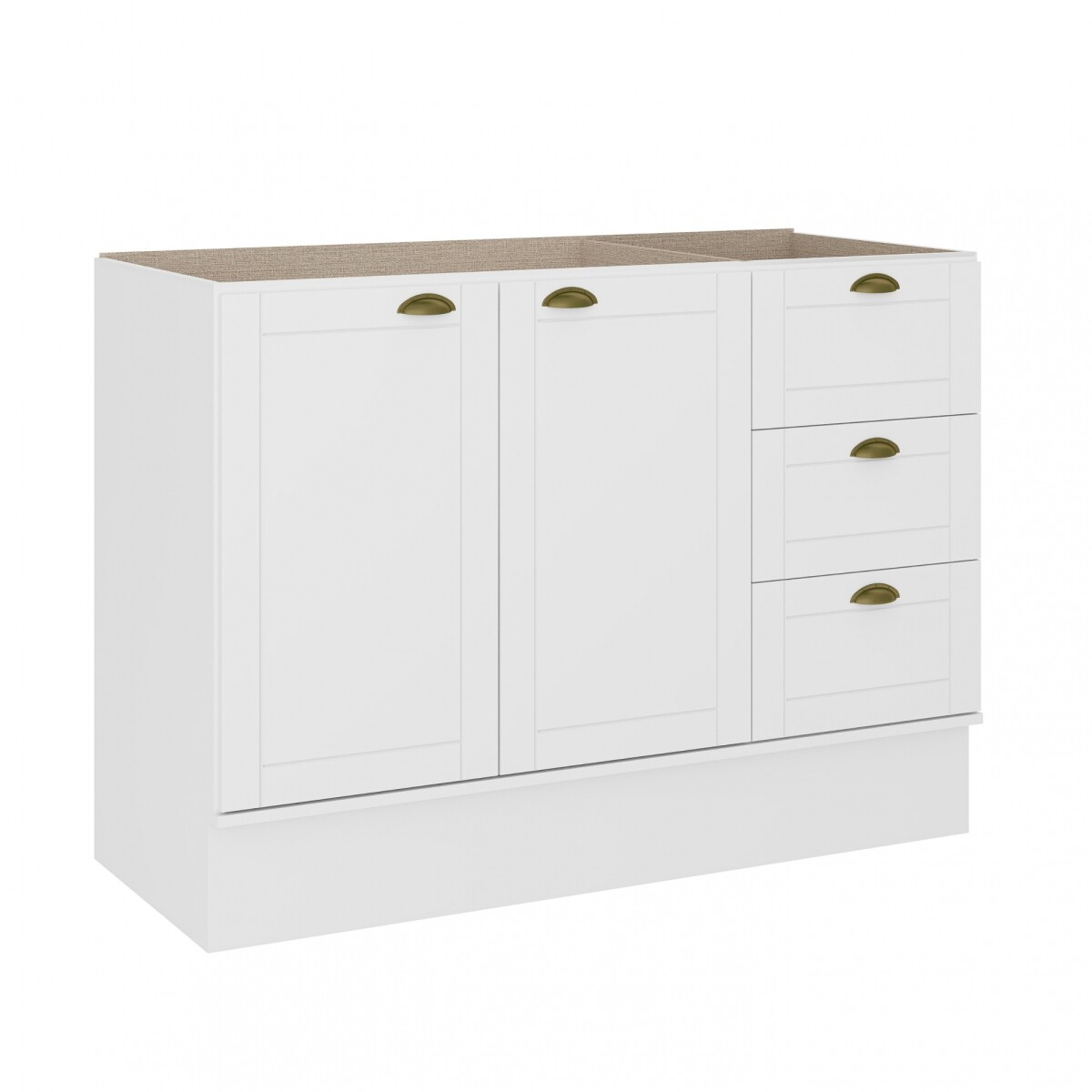 Bajo Mesada Americana 120cm Blanco 