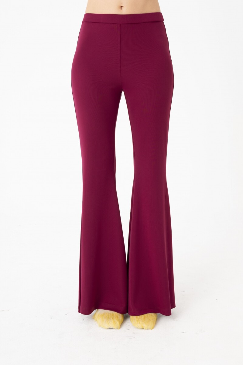 Pantalón flare Bordo
