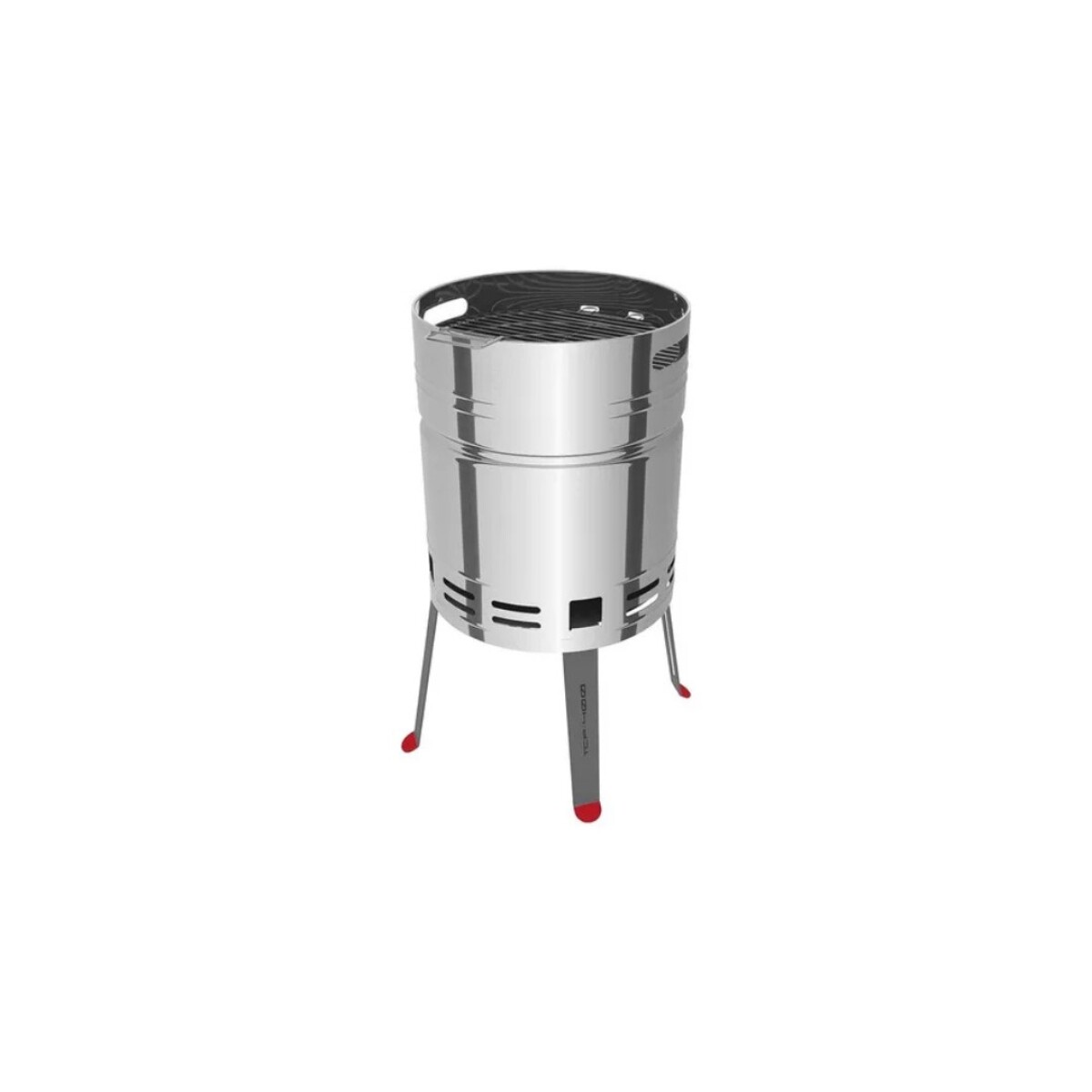 PARRILLERO A CARBON GRILL TUBULAR TRAMONTINA TCP-400 - PLATEADO 