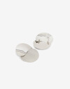 Aros Colgantes Largos Metal Aros Chapones De Metal - Plateado Rodio