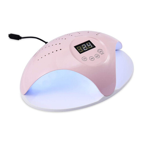 Lámpara de Uñas Doble Cabina UV LED 48W p/Secado Profesional Rosa