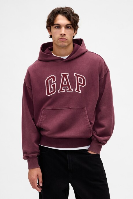 Canguro Logo Gap Heavyweight Hombre Tuscan Red