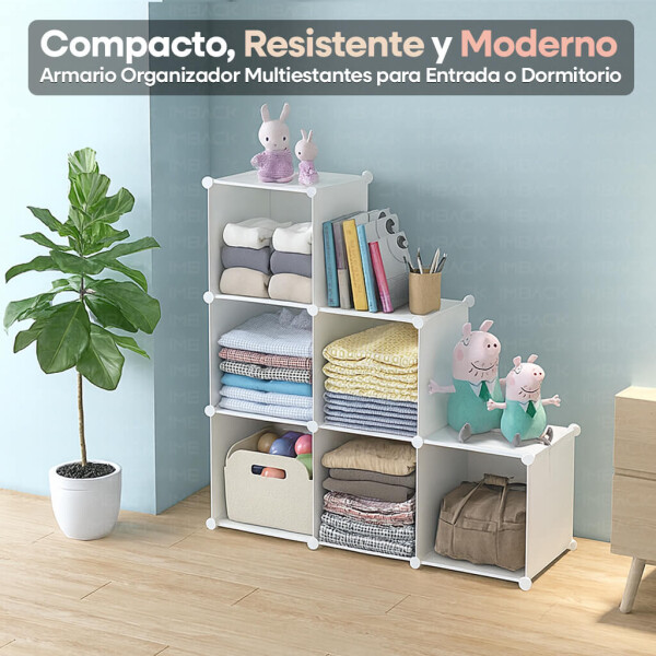 Estantería Biblioteca IMBACK IBK-PLC008 | 6 Cubos Modulares, Compacta, Resistente y Versátil Blanco Estantería Biblioteca IMBACK IBK-PLC008 | 6 Cubos Modulares, Compacta, Resistente y Versátil Blanco