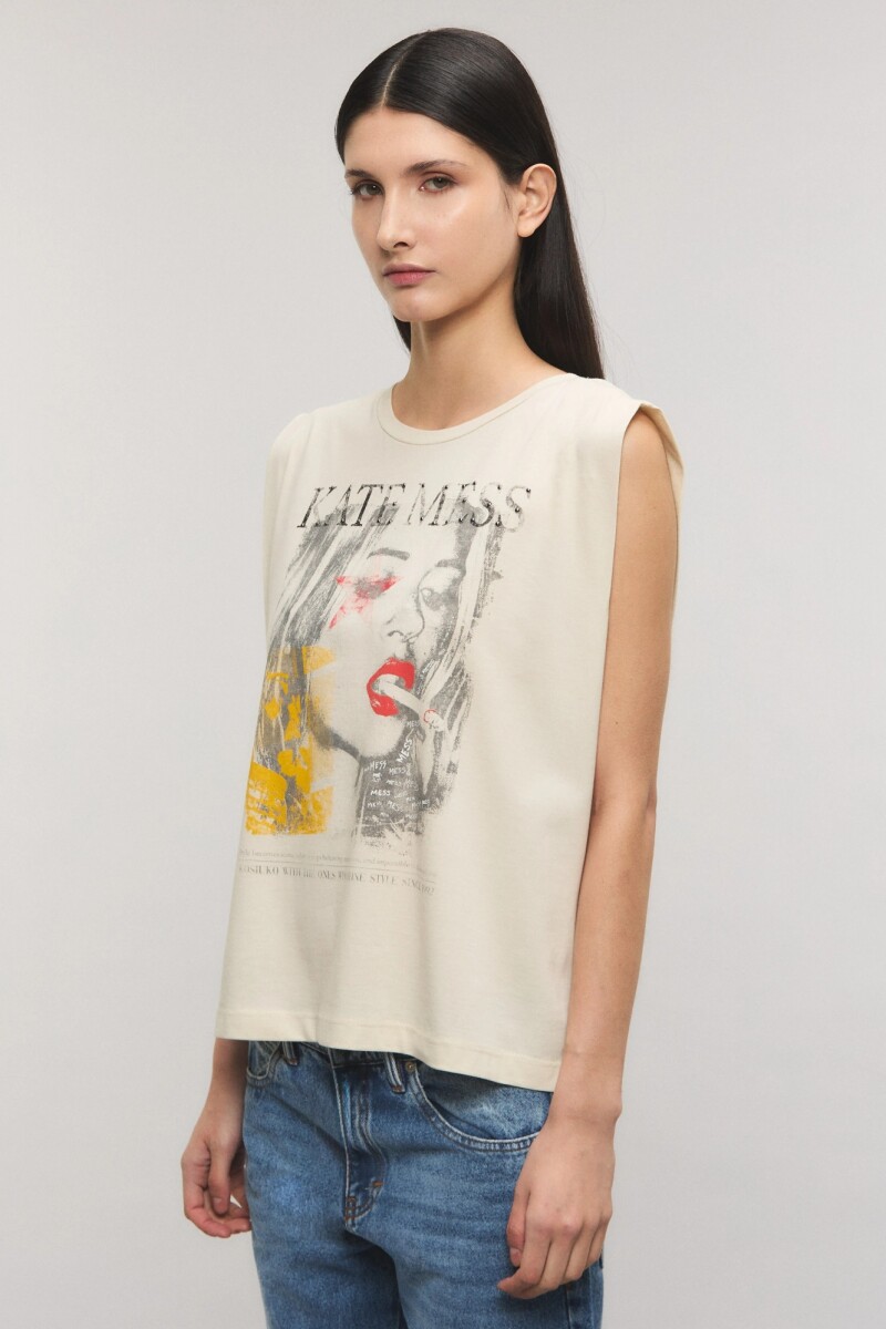 REMERA KATE MESS Crudo
