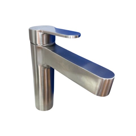 Griferia de lavatorio Monocomando Bajo de mesada Attic Gris Satinado Griferia De Lavatorio Monocomando Bajo De Mesada Attic Gris Satinado