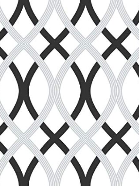 WALLPAPER AUTOADHESIVO BLACK AND SILVER LATTICE N/A