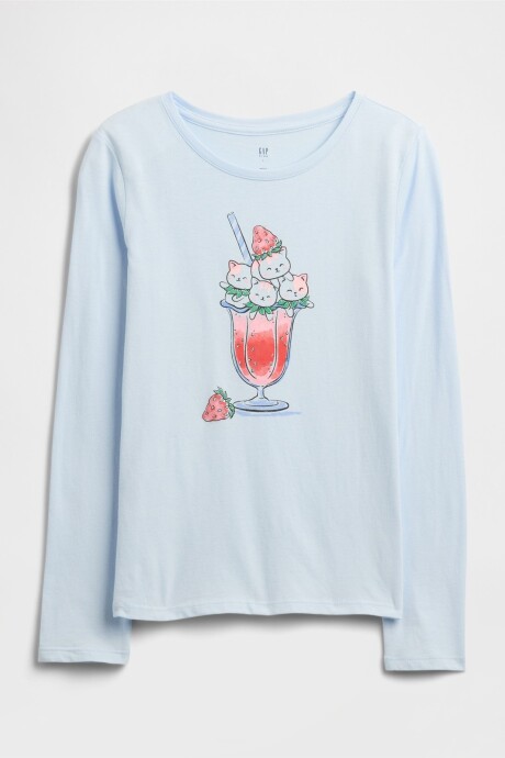 Remera Gráfico Niña Serene Blue