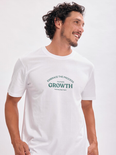 Remera estampa Texto Blanco
