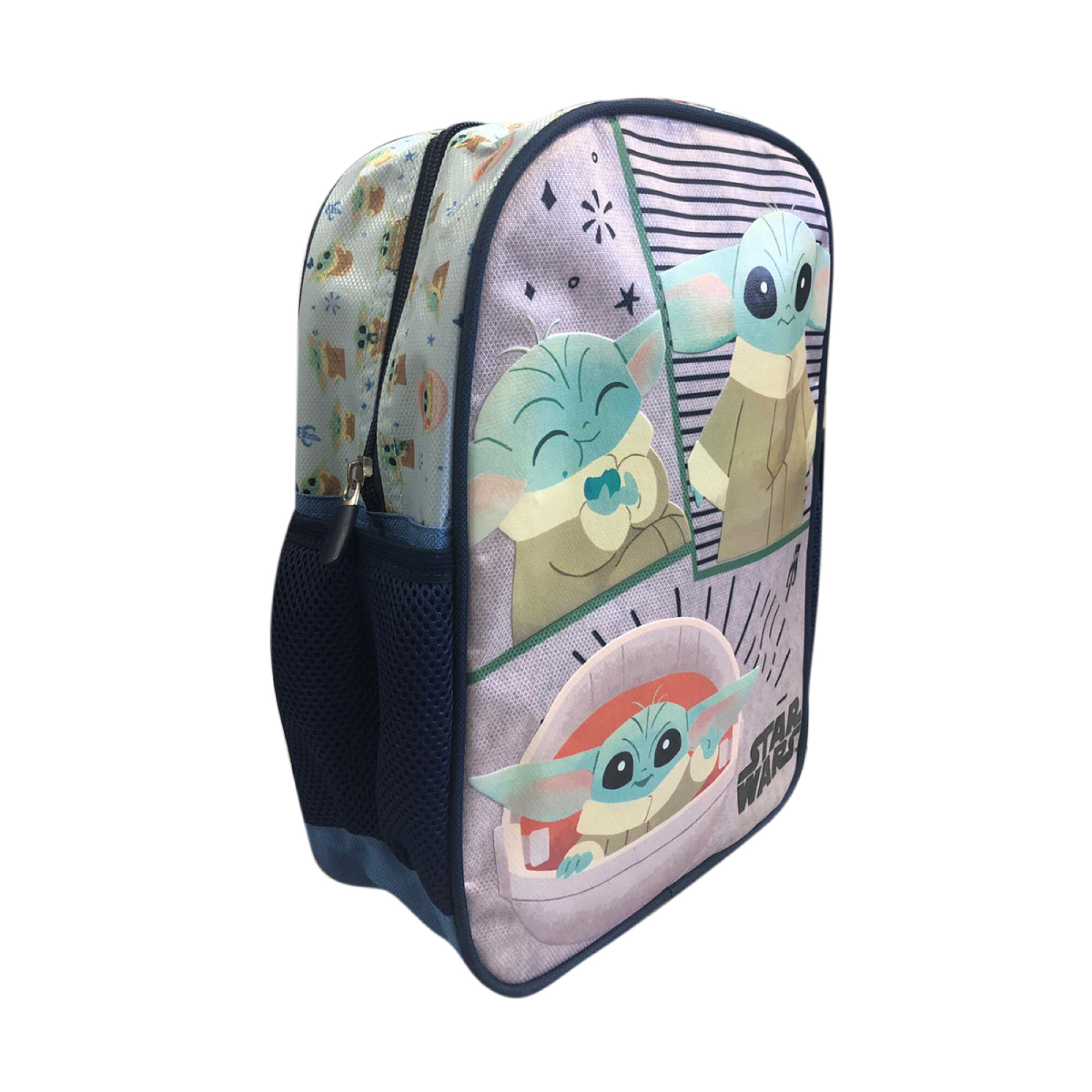 Mochila Infantil Baby Yoda Tafeta Chica 30 x 23 cm - GRIS — Cartoons