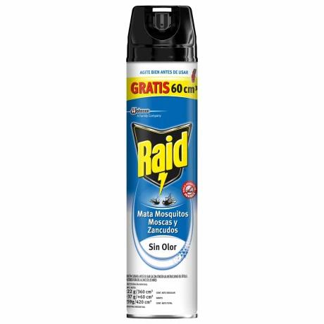 INSECTICIDA RAID MATA MOSCAS Y MOSQUITOS SIN OLOR 420 CC BONUS PACK INSECTICIDA RAID MATA MOSCAS Y MOSQUITOS SIN OLOR 420 CC BONUS PACK