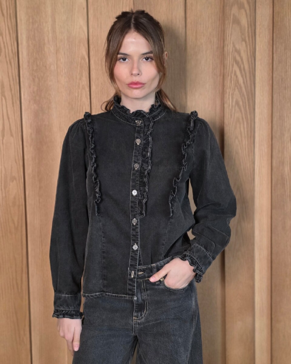 Camisa Uma - Denim Negro 
