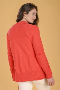 Cardigan Solapa Bermellon