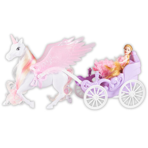 Outlet Carrosa c/Unicornio y Muñeca 41*20*12cm Outlet Carrosa C/unicornio Y Muñeca 41*20*12cm