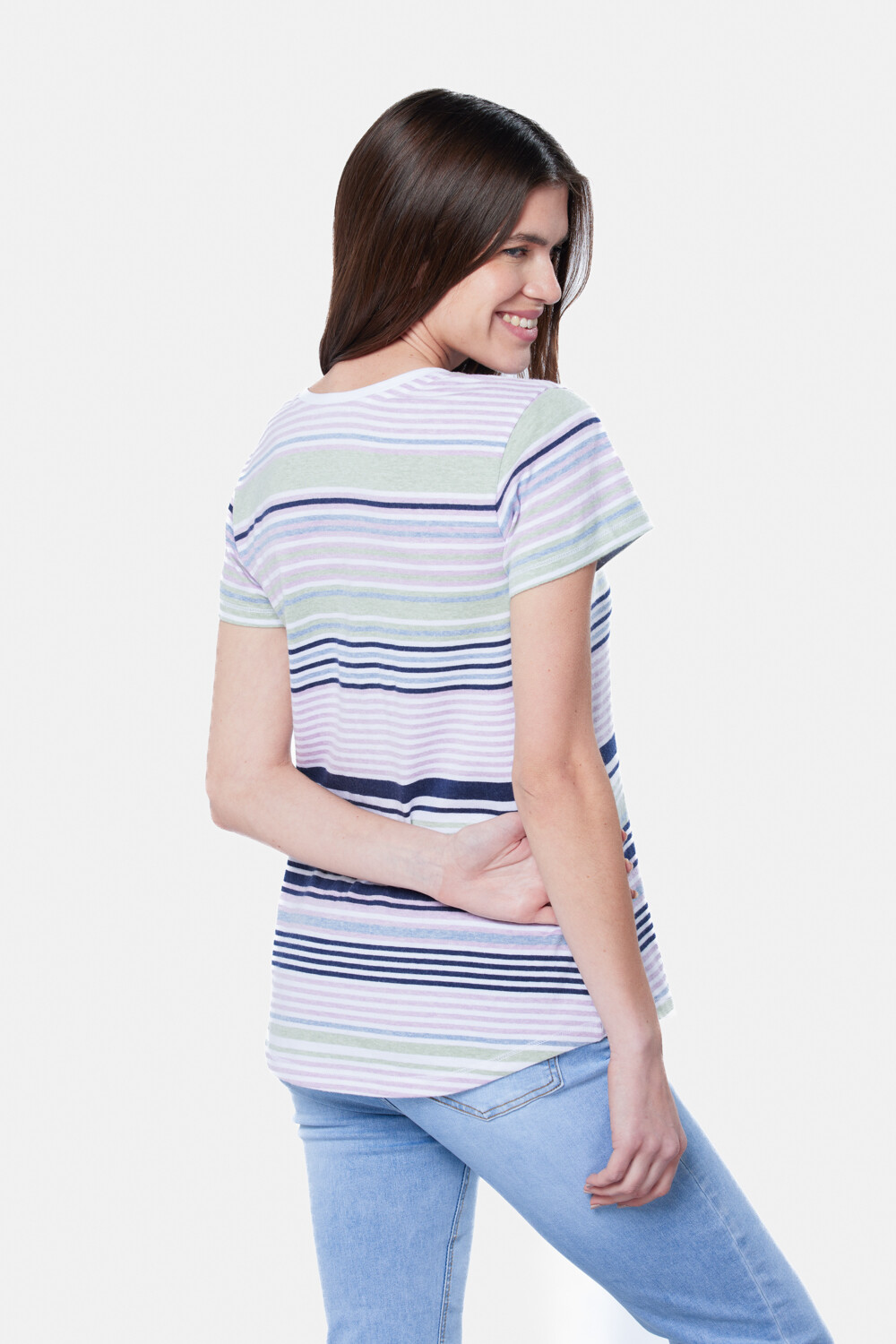 REMERA RAYADA Blanco