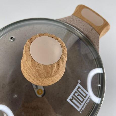 Olla Aluminio Fundido Presión Revestimiento Granito Tapa Vidrio 20cm Olla Aluminio Fundido Presión Revestimiento Granito Tapa Vidrio 20cm