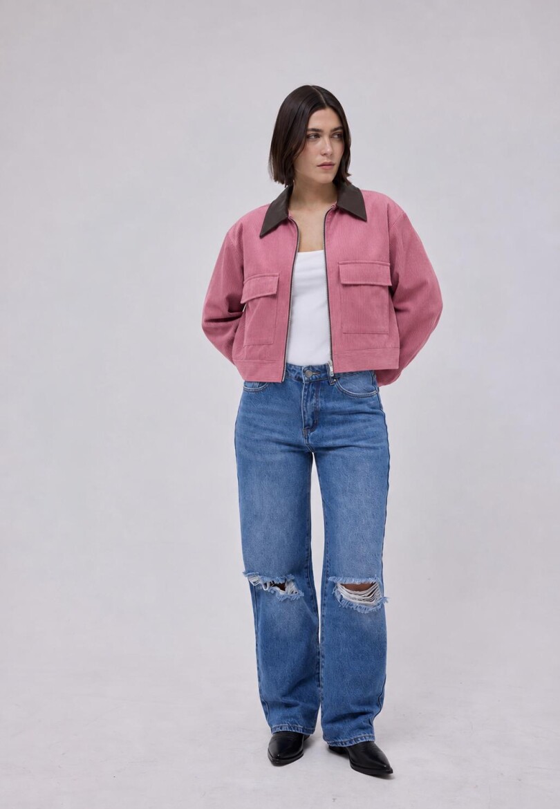 Campera Pana ROSA