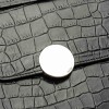 Shopper The Circle en cuero croco Negro
