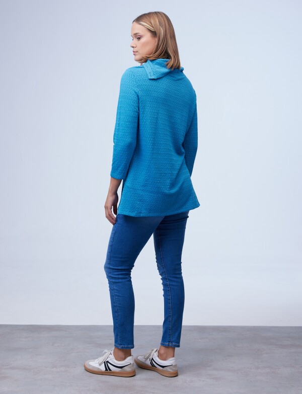 Blusa Cuello Volcado PETROLEO