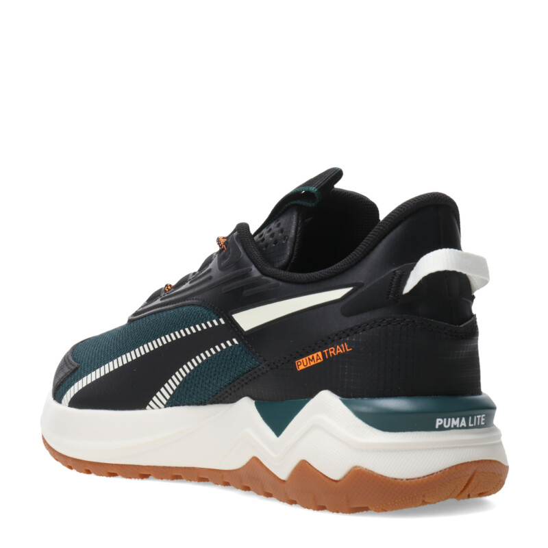 Championes de Hombre Puma Extend Lite Verde - Negro - Anaranjado