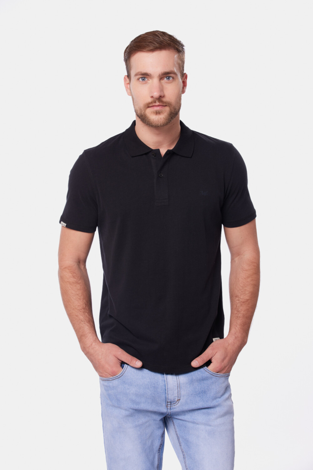 REMERA POLO JERSEY LISA Negro