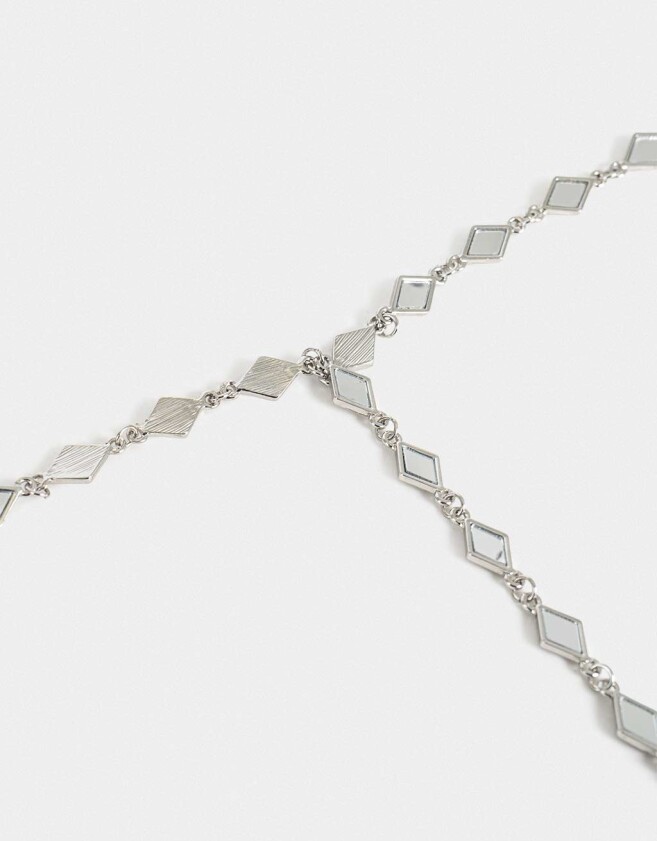 Collares Largos Espejos Collar Largo De Espejos - Plateado