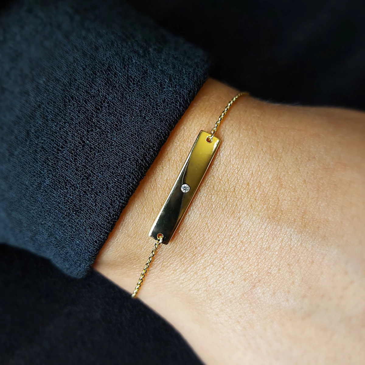 Pulsera GLAM en Plata 925 con baño oro 14k. 